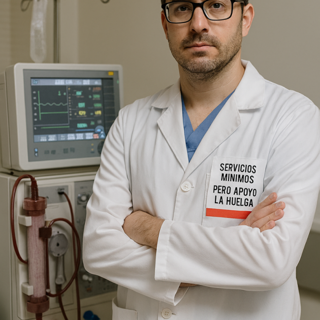 médico enfadado en hemodiálisis  Dr Moreno nefrólogo